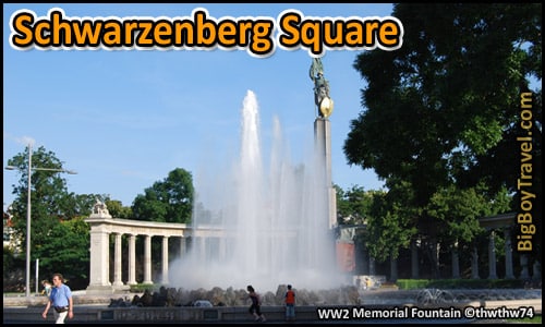 Vienna Ringstrasse Tram Tour Map - Schwarzenberg Square WW2 Memorial Fountain