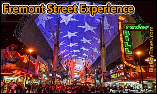 Free Downtown Las Vegas Walking Tour Map Fremont Street Experience Light Show